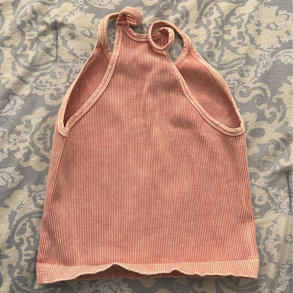 🍁SOLD🍁FP  Happiness Runs Long Crop Tank Top Sz. M/L Color: Soft Pink - Picture 2 of 4